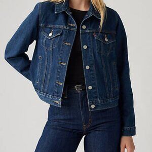 VINTAGE 90’s GUESS BLUE DENIM TRUCKER JACKET & JEANS PANTS SZ 32 SZ XL OUTFIT